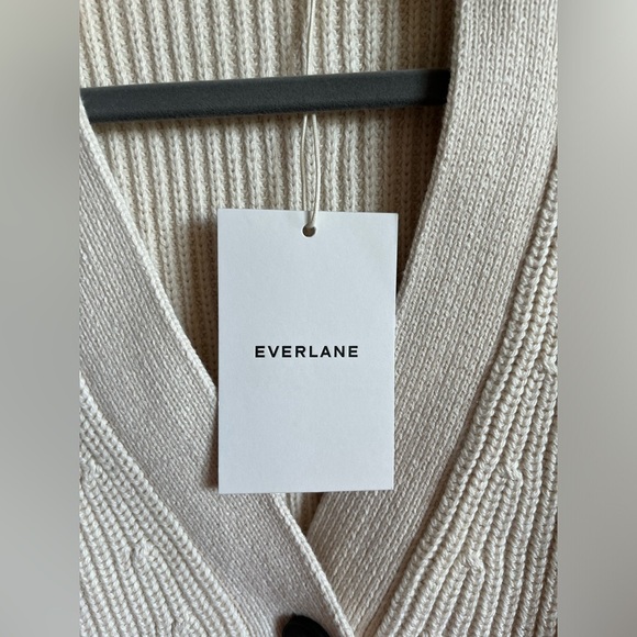 NWT - EVERLANE - The Organic Cotton Relaxed Cardigan - XS - Canvas - XS - Picture 8 of 11